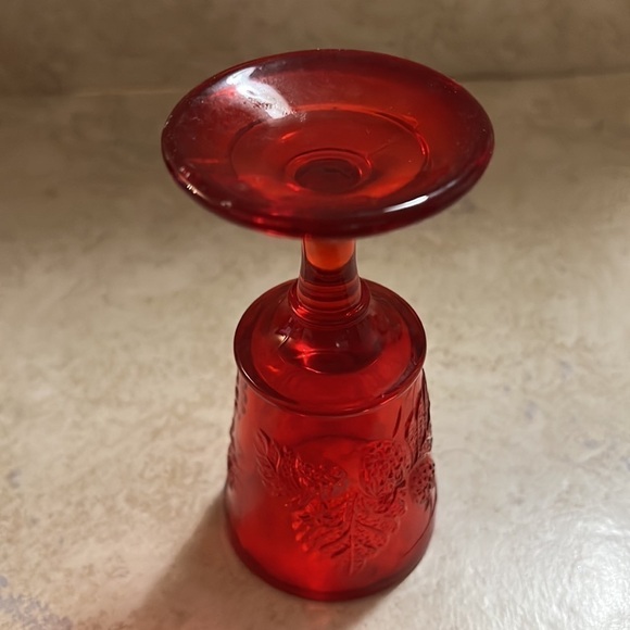 L. G. Wright Strawberry and Currant Ruby Glass Vintage - Picture 4 of 7